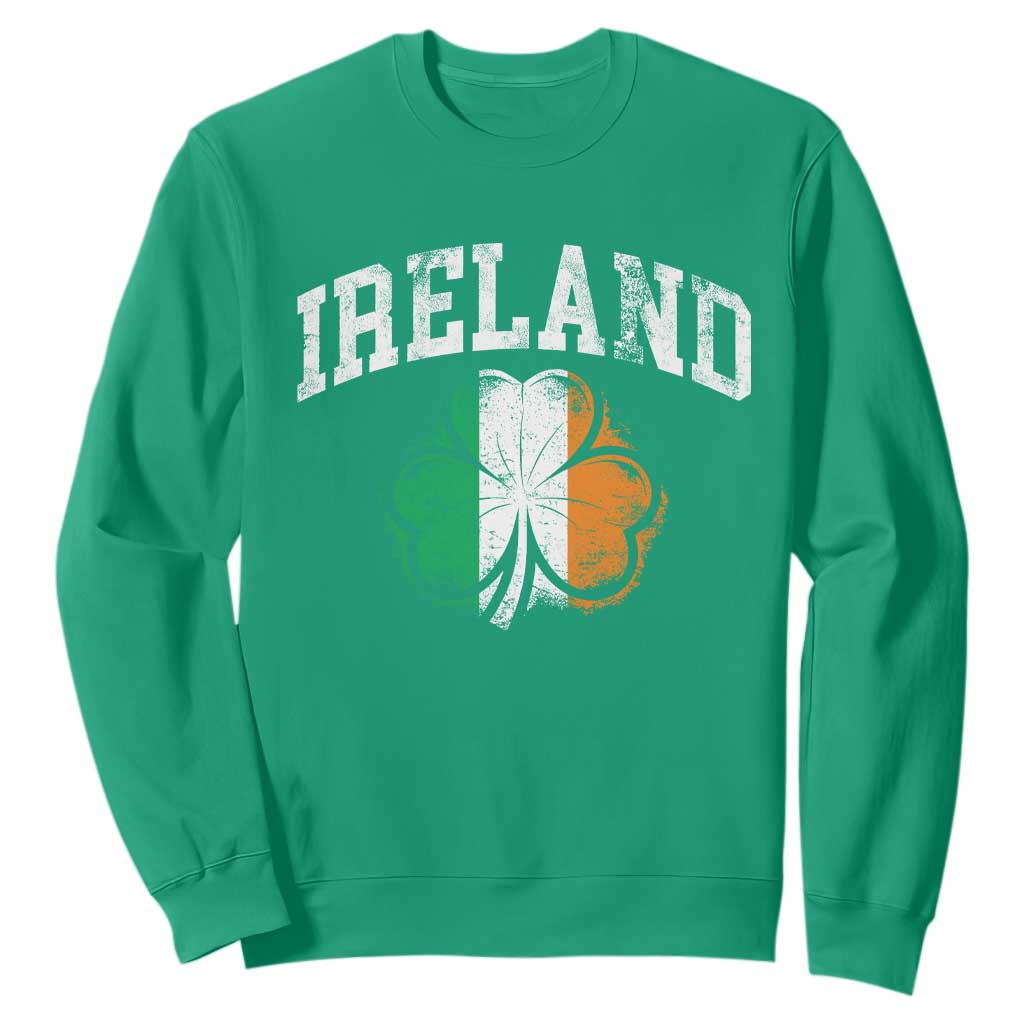Irish Pride Sweatshirt Ireland Shamrock Flag St Patricks Day TS11 Irish Green Print Your Wear