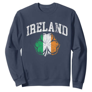 Irish Pride Sweatshirt Ireland Shamrock Flag St Patricks Day TS11 Navy Print Your Wear