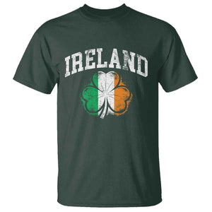 Irish Pride T Shirt - Ireland Shamrock Flag St Patricks Day Heritage Tee TS11 Dark Forest Green Print Your Wear