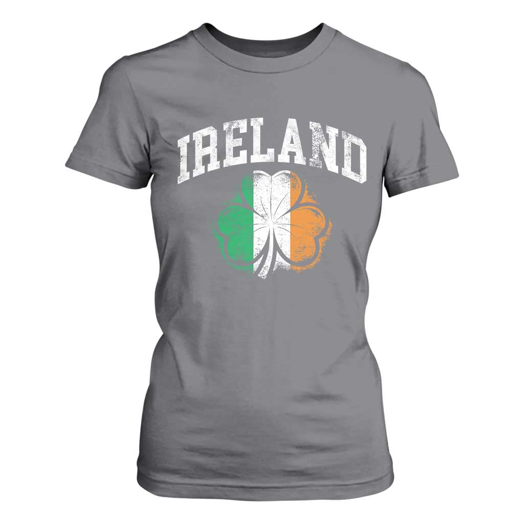 Irish Pride T Shirt For Women Ireland Shamrock Flag St Patricks Day TS11 Charcoal Print Your Wear
