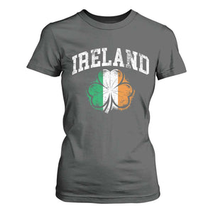 Irish Pride T Shirt For Women Ireland Shamrock Flag St Patricks Day TS11 Dark Heather Print Your Wear