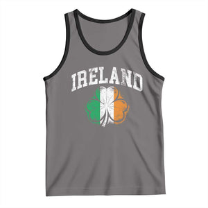 Irish Pride Tank Top Ireland Shamrock Flag St Patricks Day TS11 Deep Heather Black Print Your Wear