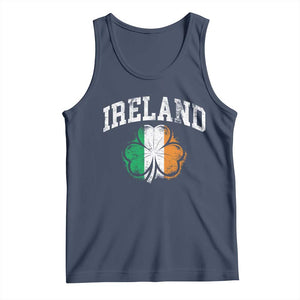 Irish Pride Tank Top Ireland Shamrock Flag St Patricks Day TS11 Navy Print Your Wear