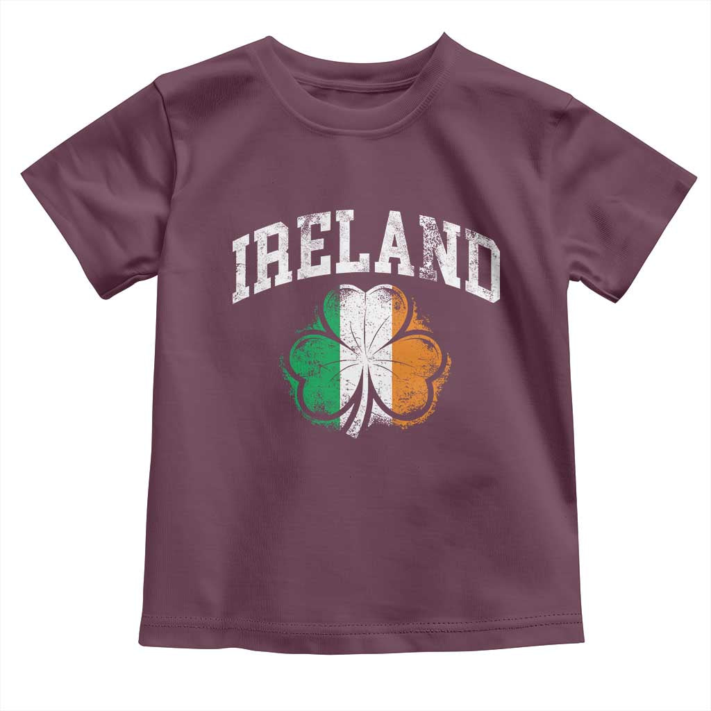 Irish Pride Toddler T Shirt Ireland Shamrock Flag St Patricks Day TS11 Maroon Print Your Wear