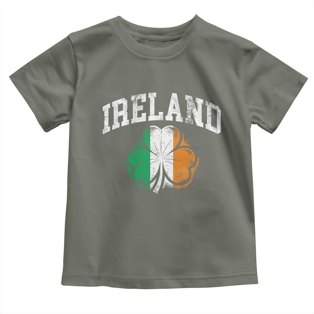Irish Pride Toddler T Shirt Ireland Shamrock Flag St Patricks Day TS11 Military Green Print Your Wear