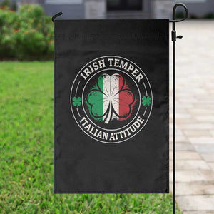 Funny Irish Temper Italian Attitude Garden Flag Irish Italian Pride Vintage Shamrock TS11 Print Your Wear