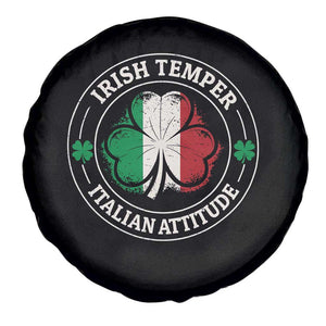 Funny Irish Temper Italian Attitude Spare Tire Cover Irish Italian Pride Vintage Shamrock TS11 Print Your Wear