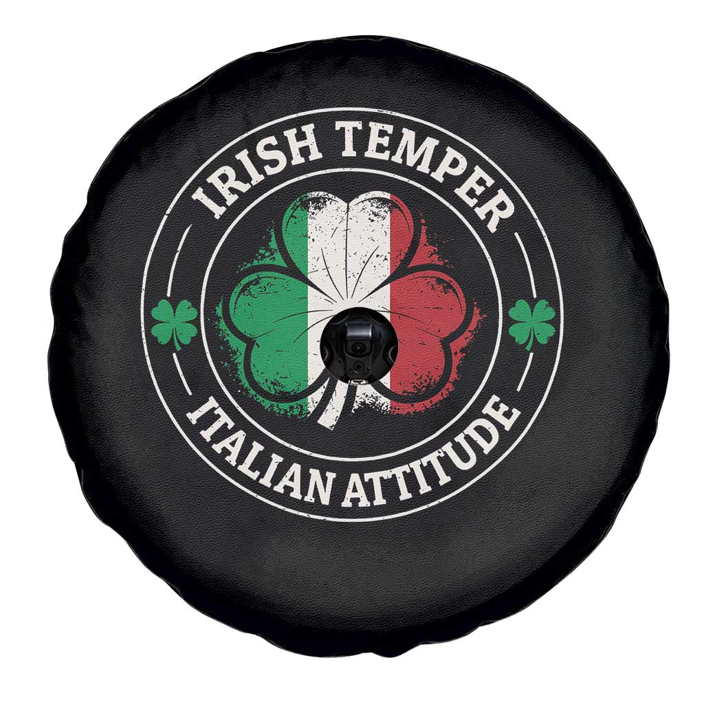Funny Irish Temper Italian Attitude Spare Tire Cover Irish Italian Pride Vintage Shamrock TS11 Print Your Wear