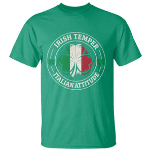 Funny Irish Temper Italian Attitude T Shirt Irish Italian Pride Vintage Shamrock TS11 Irish Green Print Your Wear