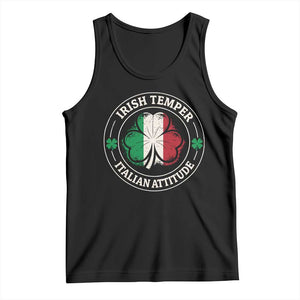 Funny Irish Temper Italian Attitude Tank Top Irish Italian Pride Vintage Shamrock TS11 Black Print Your Wear