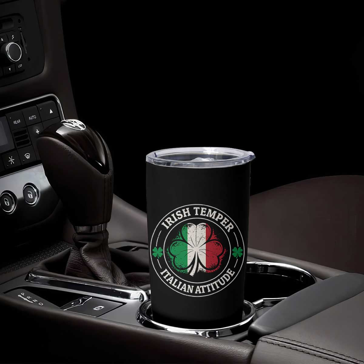Funny Irish Temper Italian Attitude Tumbler Cup Irish Italian Pride Vintage Shamrock TS11 Print Your Wear