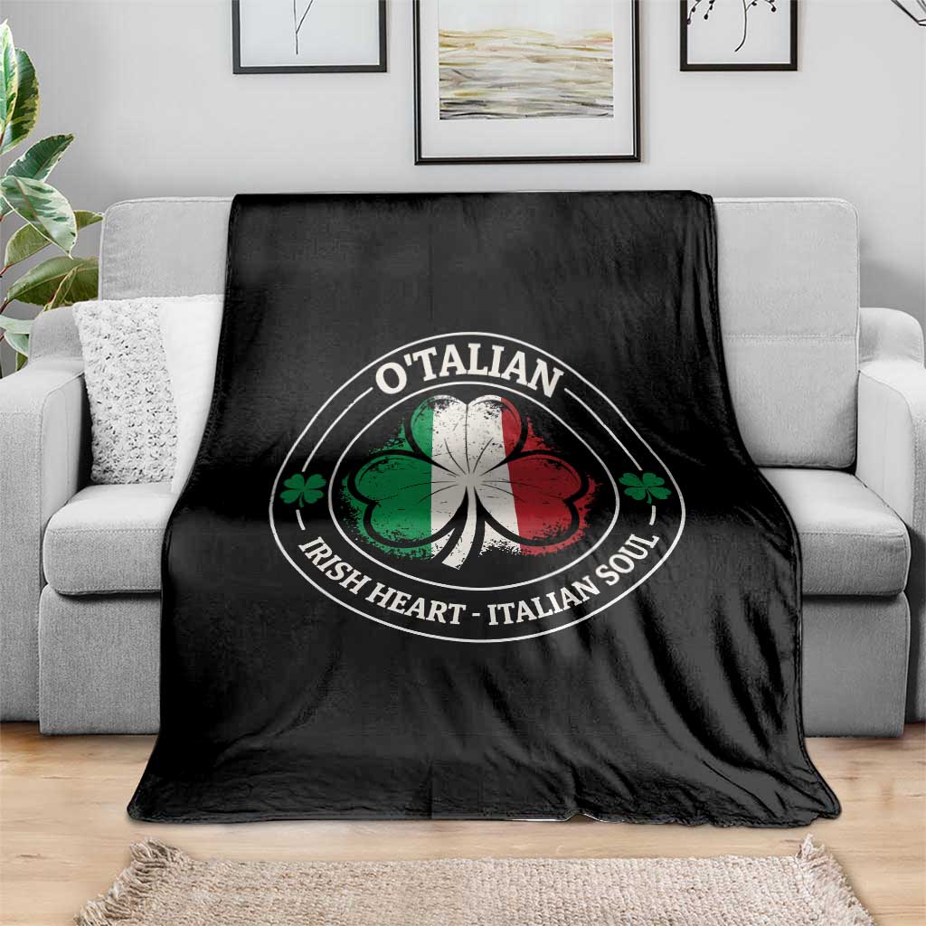 Irish Italian Pride Throw Blanket O'Talian Irish Heart Italian Soul St Patricks Day TS11 Print Your Wear
