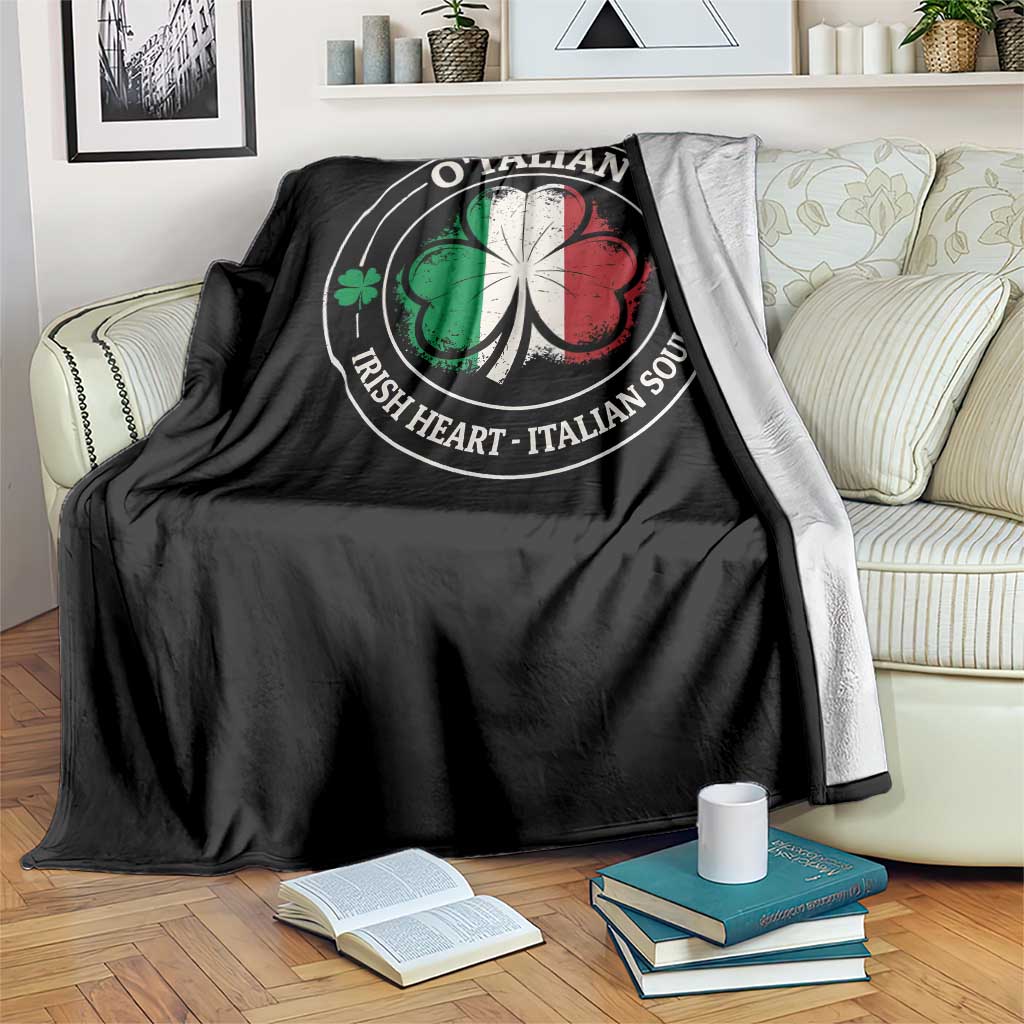 Irish Italian Pride Throw Blanket O'Talian Irish Heart Italian Soul St Patricks Day TS11 Print Your Wear