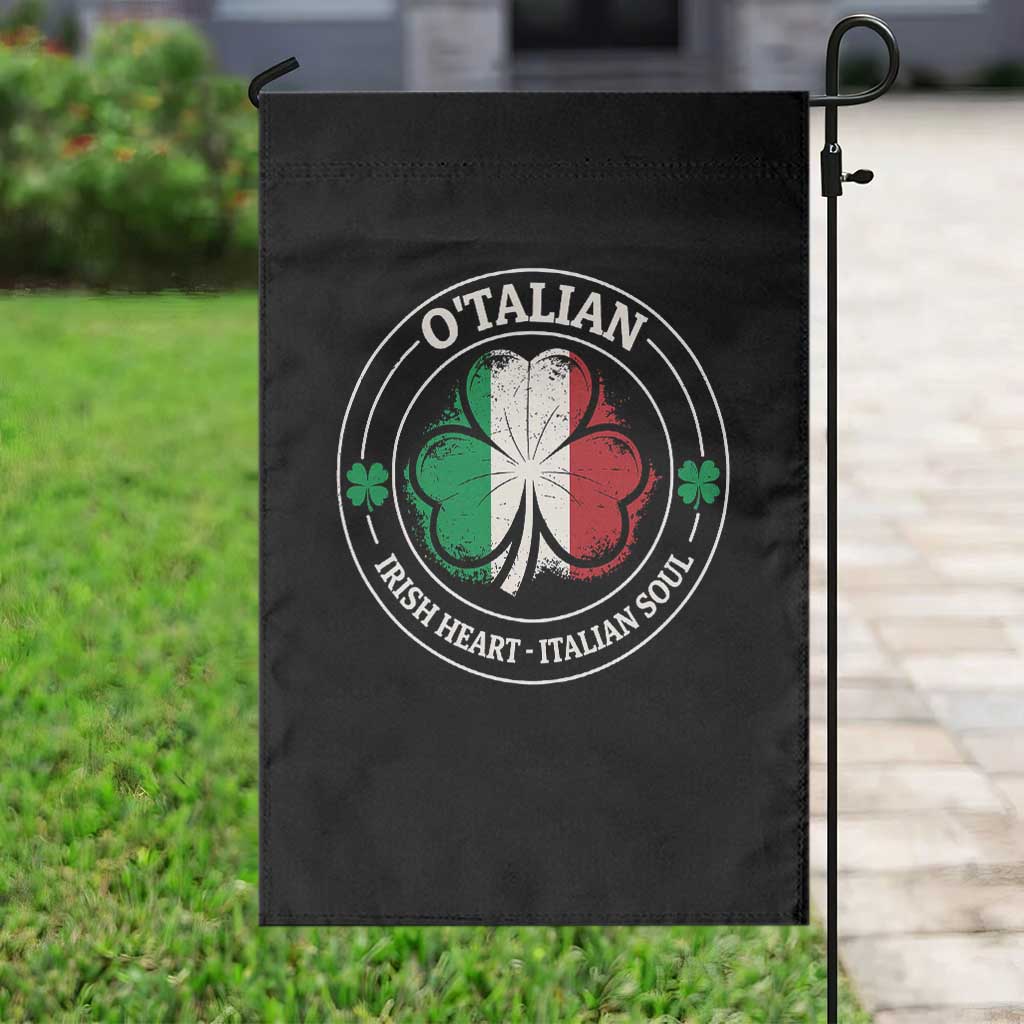 Irish Italian Pride Garden Flag O'Talian Irish Heart Italian Soul St Patricks Day TS11 Print Your Wear