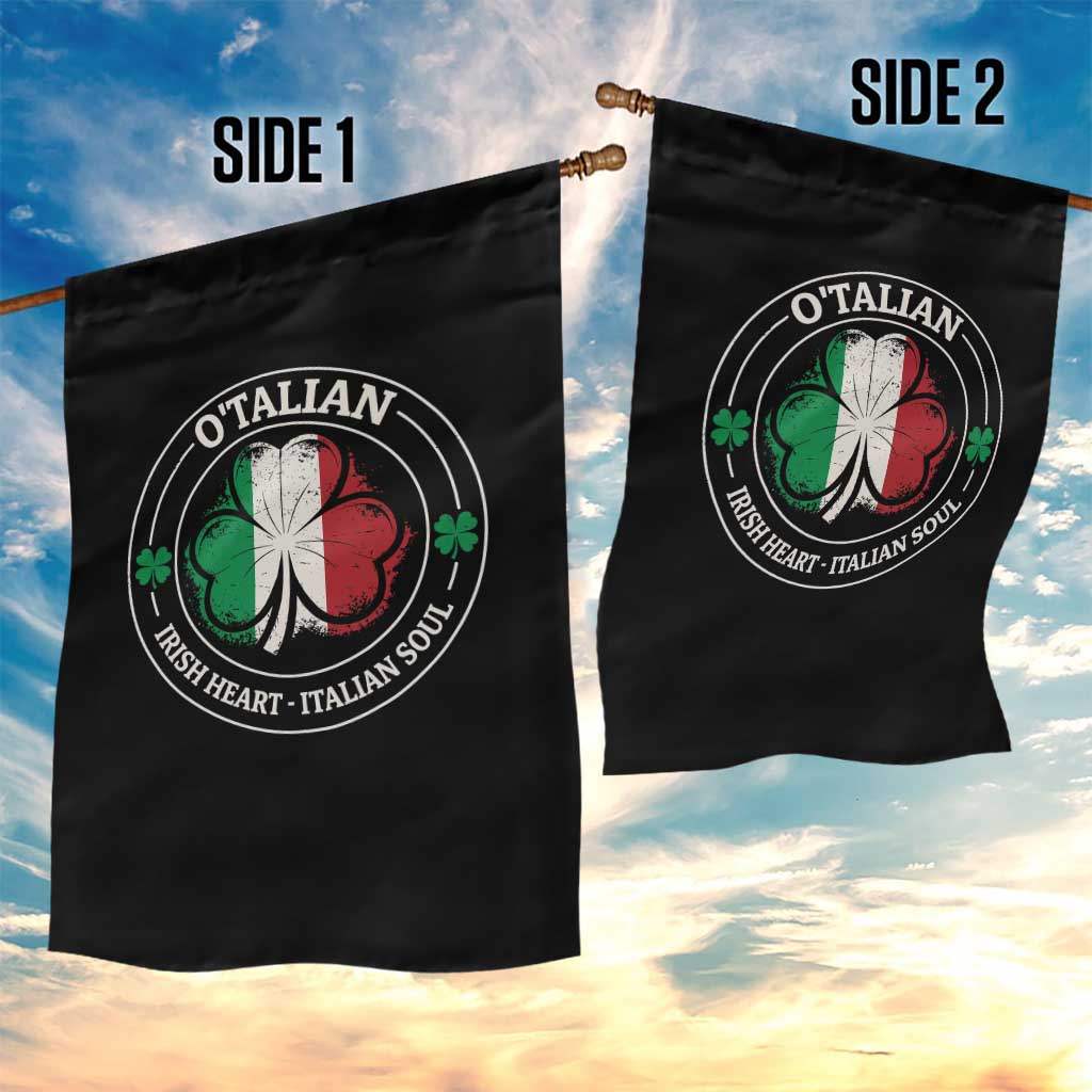 Irish Italian Pride Garden Flag O'Talian Irish Heart Italian Soul St Patricks Day TS11 Print Your Wear