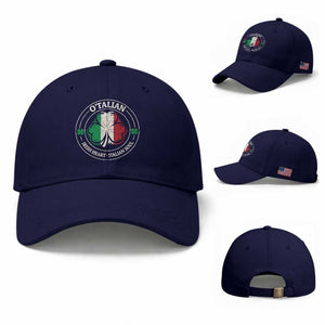 Irish Italian Pride Baseball Cap O'Talian Irish Heart Italian Soul St Patricks Day TS11 Baseball Cap Universal Fit Dark Blue Print Your Wear