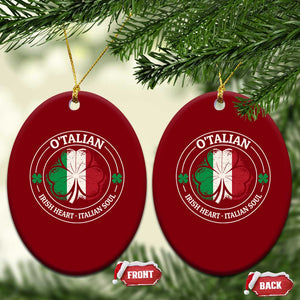 Irish Italian Pride Ceramic Ornament O'Talian Irish Heart Italian Soul St Patricks Day TS11 Print Your Wear