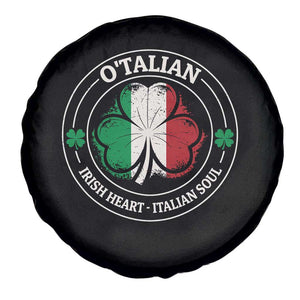 Irish Italian Pride Spare Tire Cover O'Talian Irish Heart Italian Soul St Patricks Day TS11 Print Your Wear