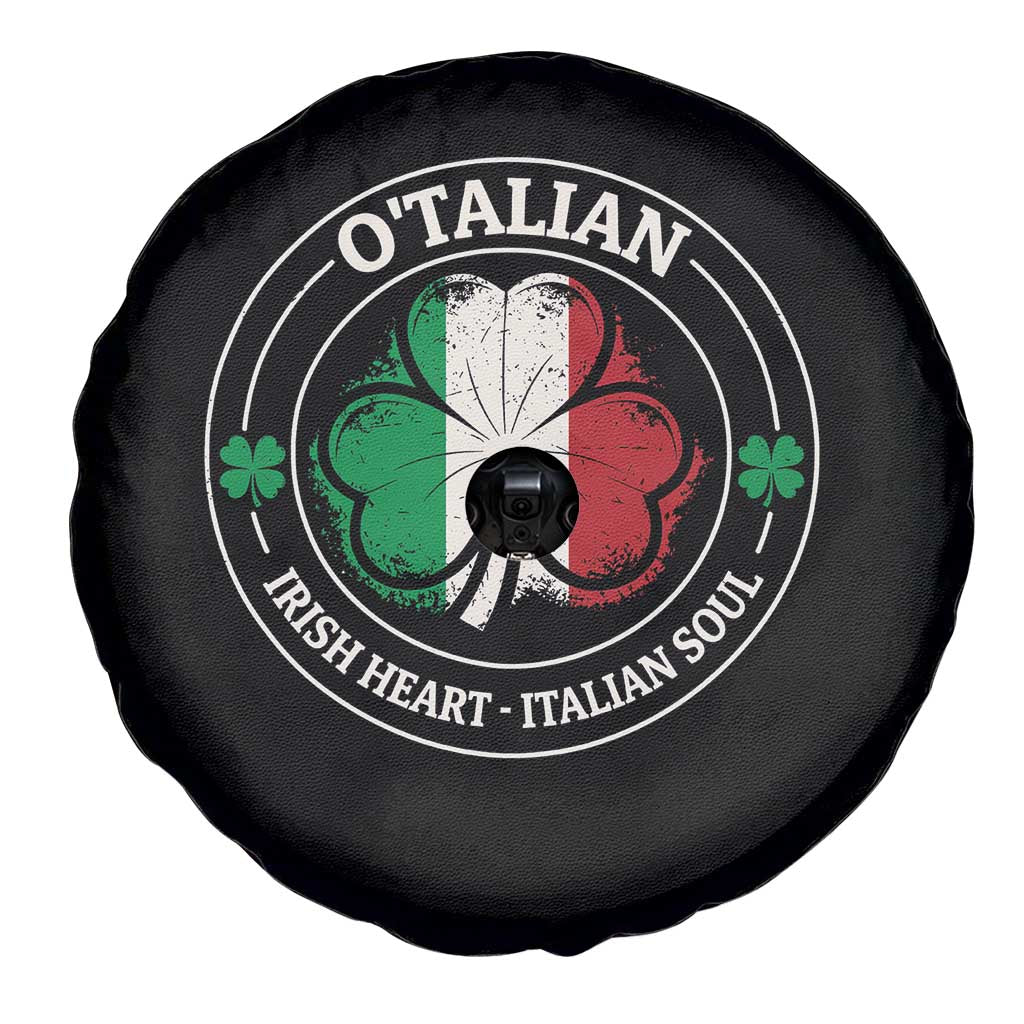 Irish Italian Pride Spare Tire Cover O'Talian Irish Heart Italian Soul St Patricks Day TS11 Print Your Wear