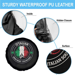 Irish Italian Pride Spare Tire Cover O'Talian Irish Heart Italian Soul St Patricks Day TS11 Print Your Wear