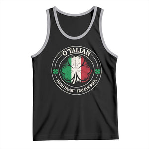 Irish Italian Pride Tank Top O'Talian Irish Heart Italian Soul St Patricks Day TS11 Black Athletic Heather Print Your Wear
