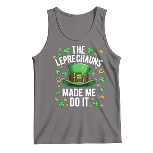 Funny St Patricks Day The Leprechauns Made Me Do It Tank Top TS11 Deep Heather Print Your Wear
