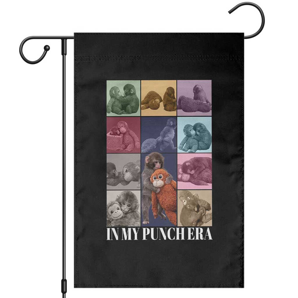 Punch The Monkey Garden Flag In My Punch Era Baby Monkey Hugging Plush TS11 Black Print Your Wear