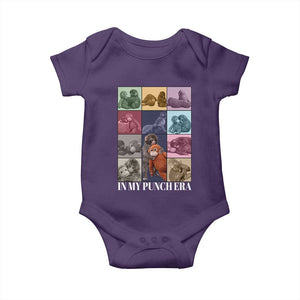 Punch The Monkey Baby Onesie In My Punch Era Baby Monkey Hugging Plush TS11 Purple Print Your Wear