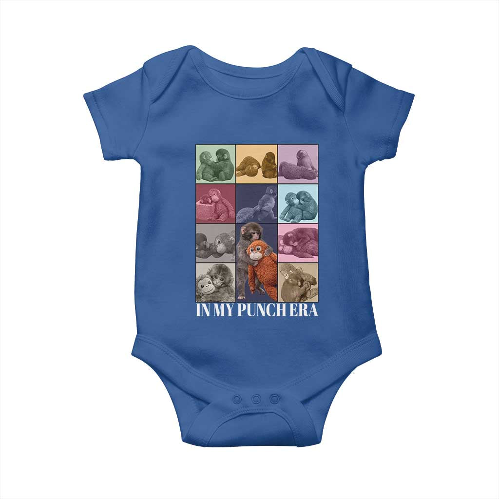 Punch The Monkey Baby Onesie In My Punch Era Baby Monkey Hugging Plush TS11 Royal Blue Print Your Wear
