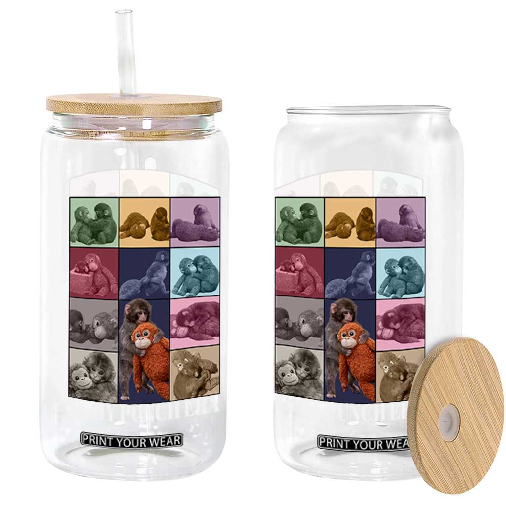Punch The Monkey Glass Can In My Punch Era Baby Monkey Hugging Plush TS11 Print Your Wear