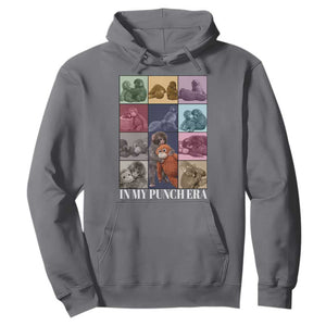 Punch The Monkey Hoodie In My Punch Era Baby Monkey Hugging Plush TS11 Charcoal Print Your Wear