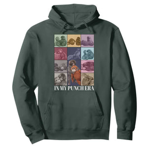 Punch The Monkey Hoodie In My Punch Era Baby Monkey Hugging Plush TS11 Dark Forest Green Print Your Wear