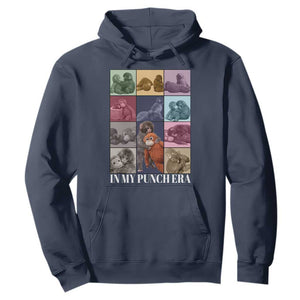 Punch The Monkey Hoodie In My Punch Era Baby Monkey Hugging Plush TS11 Navy Print Your Wear