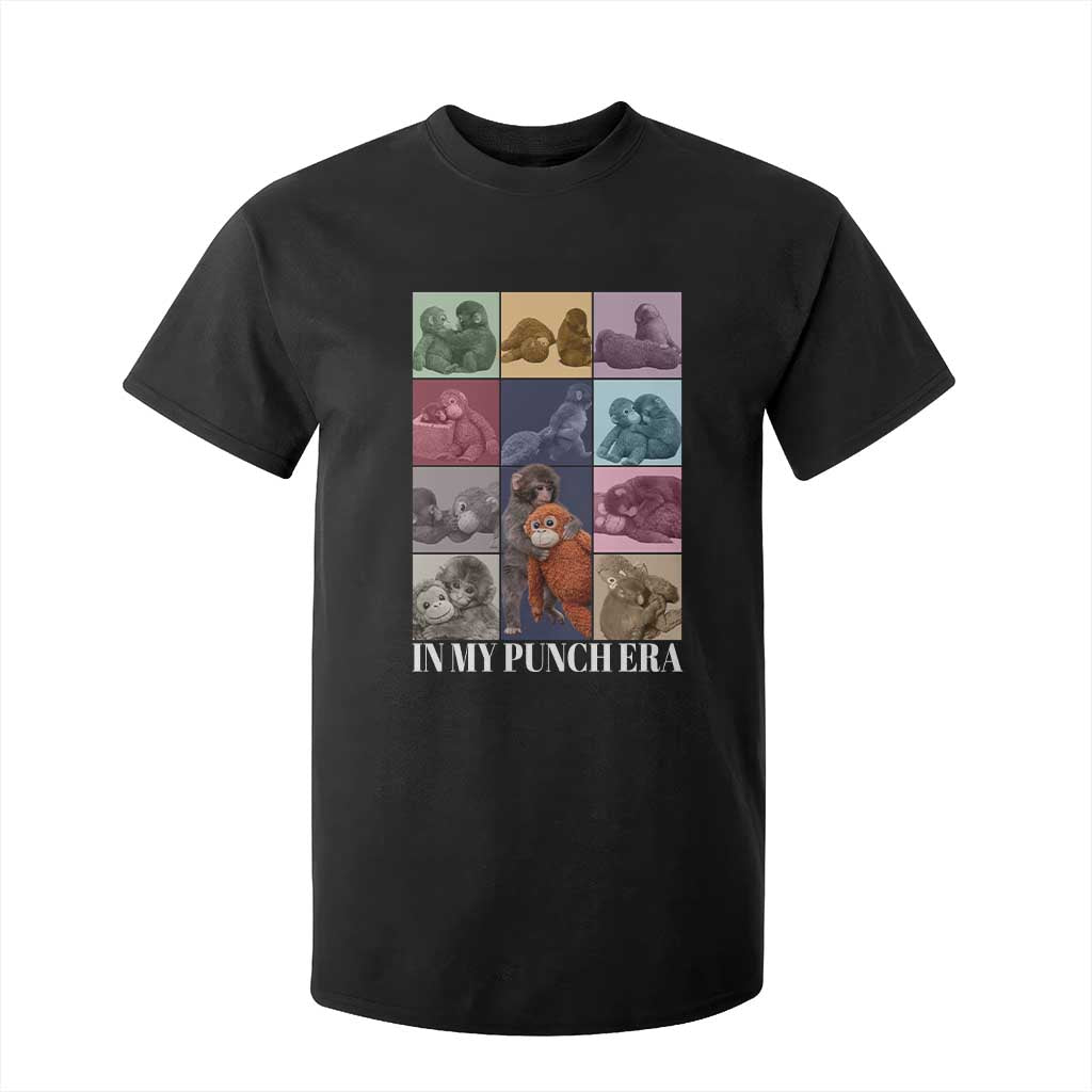 Punch The Monkey T Shirt For Kid In My Punch Era Baby Monkey Hugging Plush TS11 Black Print Your Wear