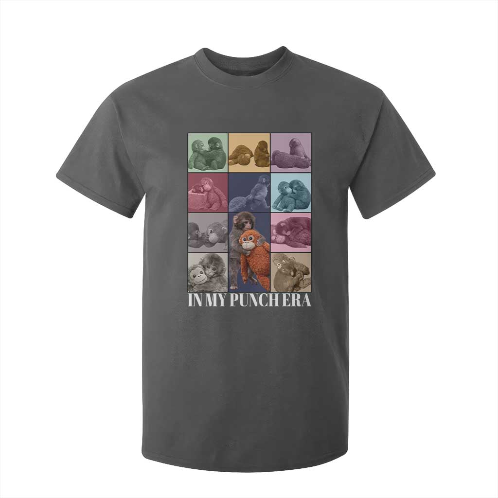 Punch The Monkey T Shirt For Kid In My Punch Era Baby Monkey Hugging Plush TS11 Dark Heather Print Your Wear