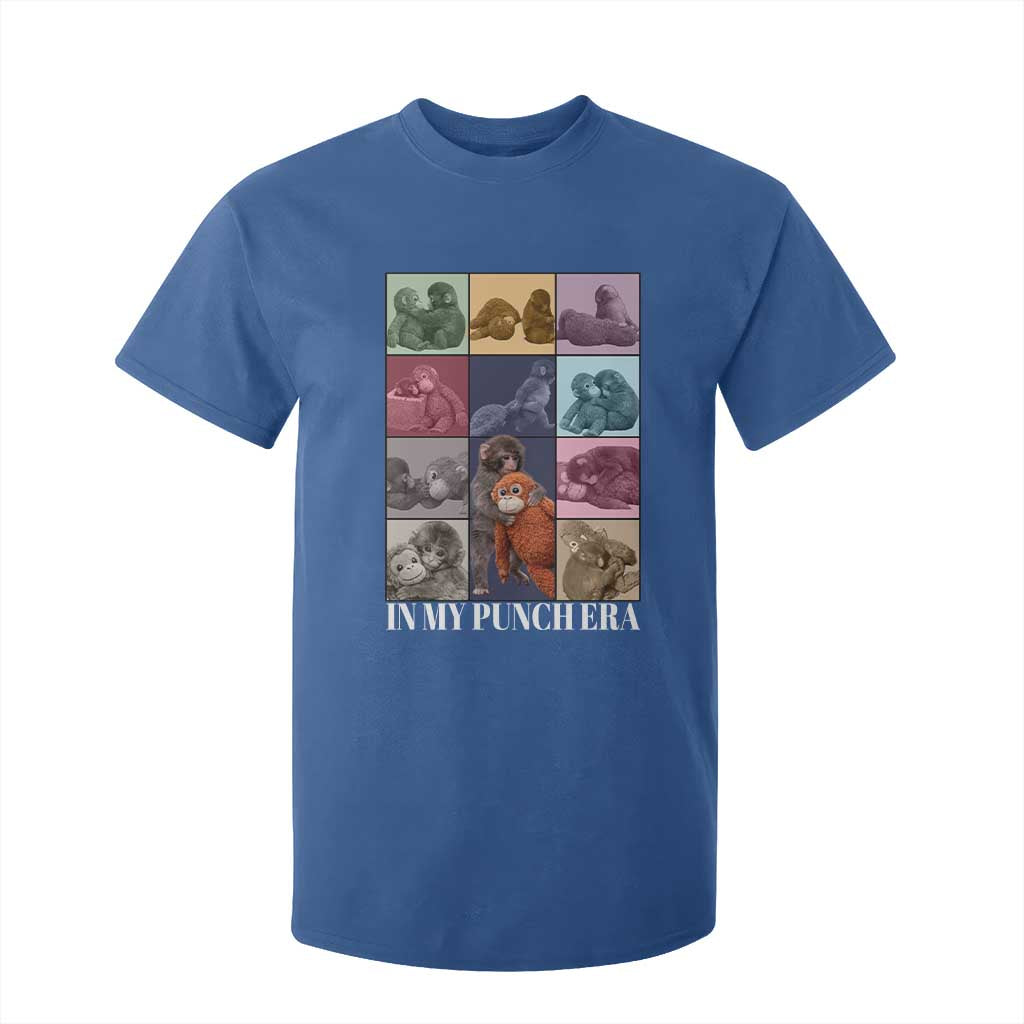 Punch The Monkey T Shirt For Kid In My Punch Era Baby Monkey Hugging Plush TS11 Royal Blue Print Your Wear