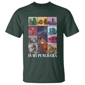 Punch The Monkey T Shirt In My Punch Era Baby Monkey Hugging Plush TS11 Dark Forest Green Print Your Wear