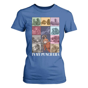 Punch The Monkey T Shirt For Women In My Punch Era Baby Monkey Hugging Plush TS11 Royal Blue Print Your Wear