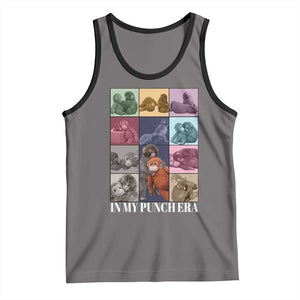 Punch The Monkey Tank Top In My Punch Era Baby Monkey Hugging Plush TS11 Deep Heather Black Print Your Wear