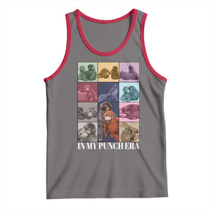 Punch The Monkey Tank Top In My Punch Era Baby Monkey Hugging Plush TS11 Deep Heather Red Print Your Wear