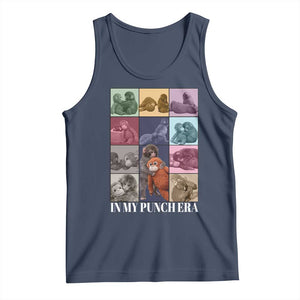 Punch The Monkey Tank Top In My Punch Era Baby Monkey Hugging Plush TS11 Navy Print Your Wear