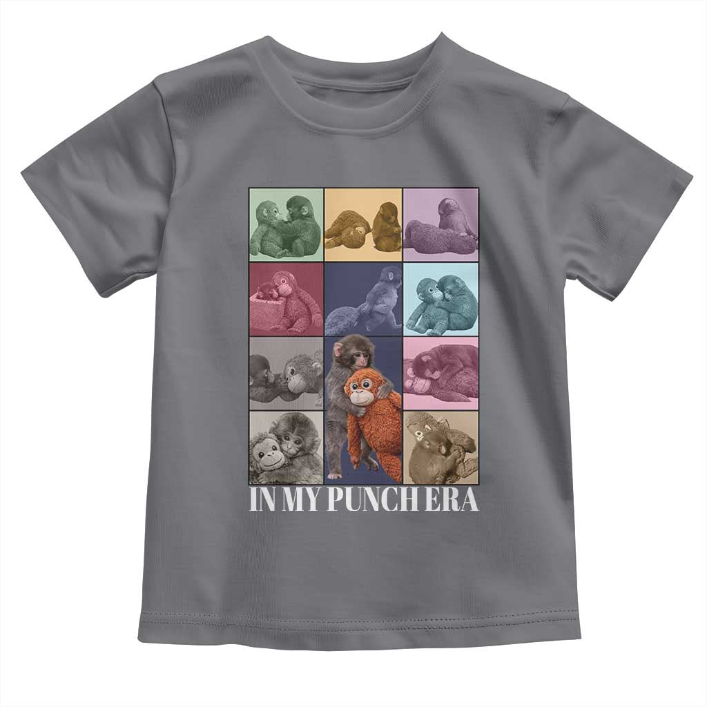 Punch The Monkey Toddler T Shirt In My Punch Era Baby Monkey Hugging Plush TS11 Charcoal Print Your Wear