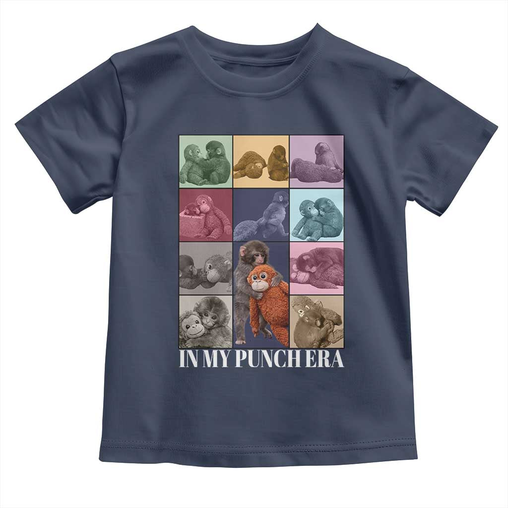 Punch The Monkey Toddler T Shirt In My Punch Era Baby Monkey Hugging Plush TS11 Navy Print Your Wear