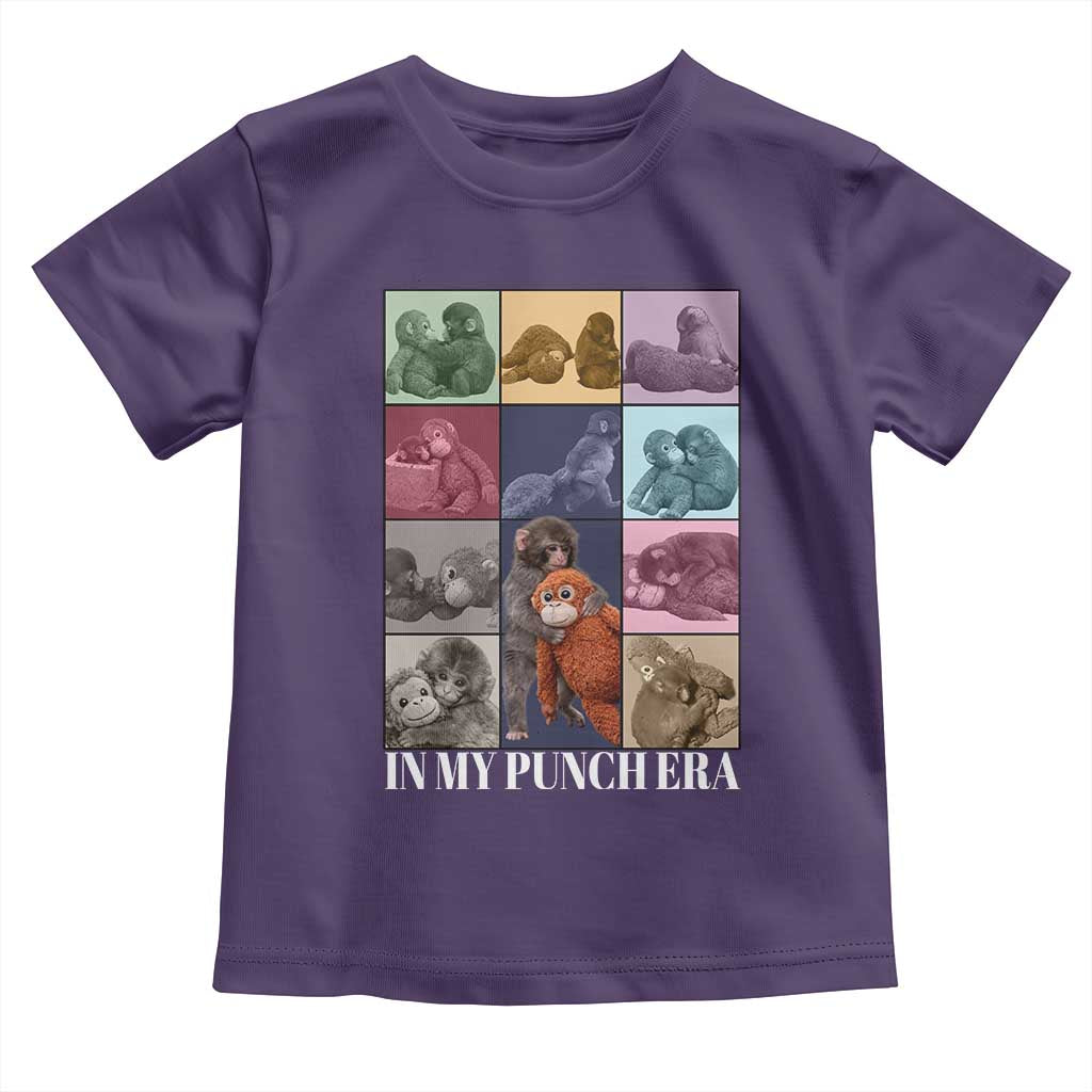 Punch The Monkey Toddler T Shirt In My Punch Era Baby Monkey Hugging Plush TS11 Purple Print Your Wear