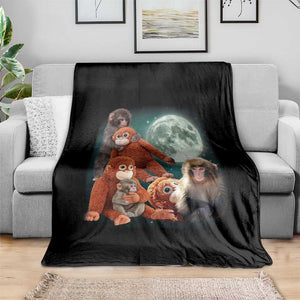 Baby Monkey Punch Throw Blanket Three Punch Moon Orange Toy TS11 Print Your Wear