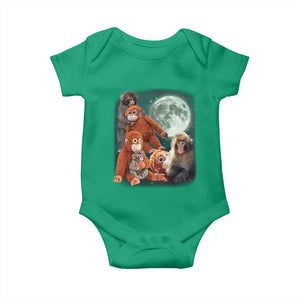 Baby Monkey Punch Baby Onesie Three Punch Moon Orange Toy TS11 Irish Green Print Your Wear