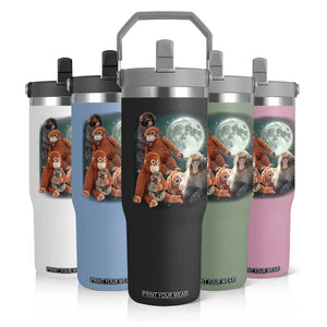 Baby Monkey Punch Flip Straw Tumbler Three Punch Moon Orange Toy TS11 Print Your Wear