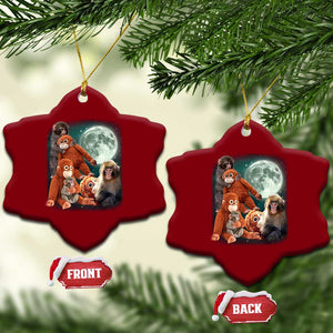 Baby Monkey Punch Ceramic Ornament Three Punch Moon Orange Toy TS11 Print Your Wear