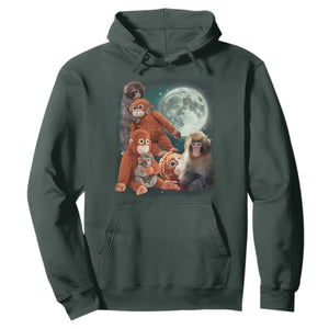 Baby Monkey Punch Hoodie Three Punch Moon Orange Toy TS11 Dark Forest Green Print Your Wear