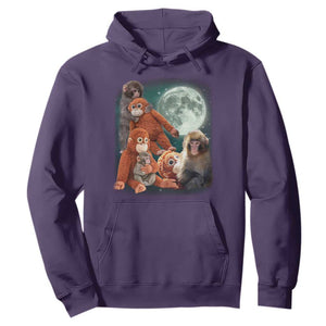 Baby Monkey Punch Hoodie Three Punch Moon Orange Toy TS11 Purple Print Your Wear